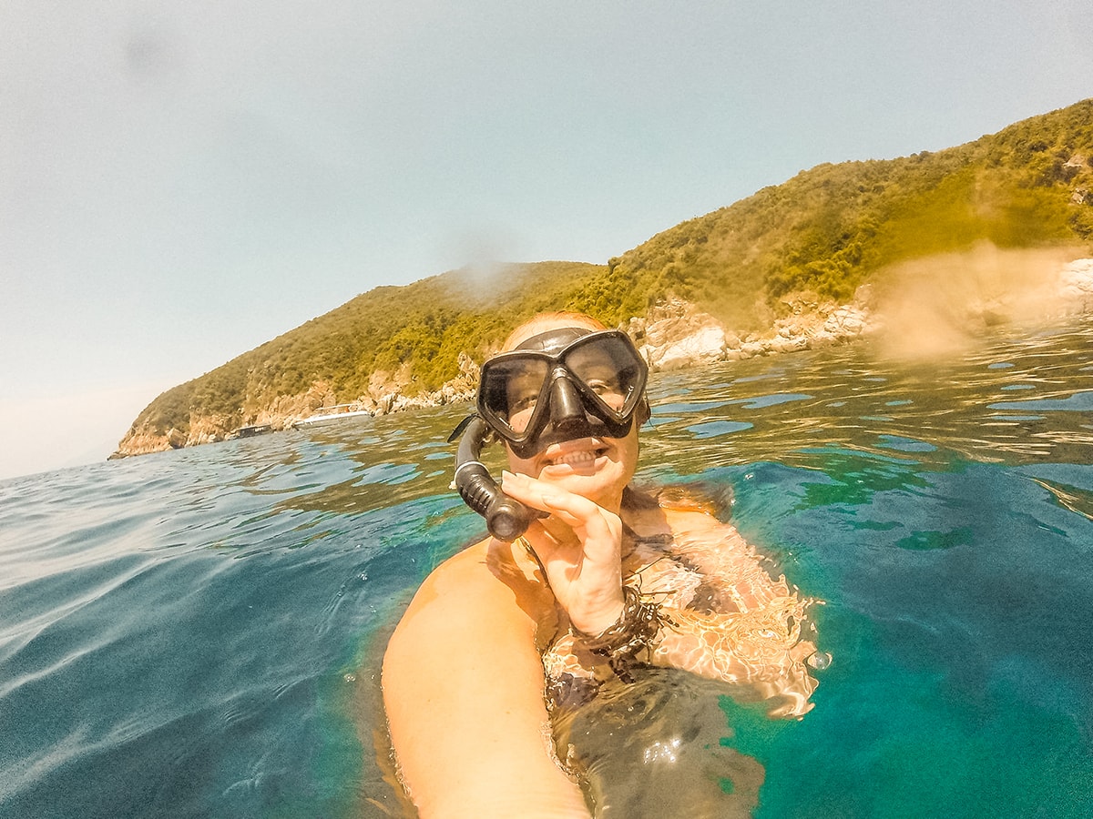 selfie while snorkeling in nha trang