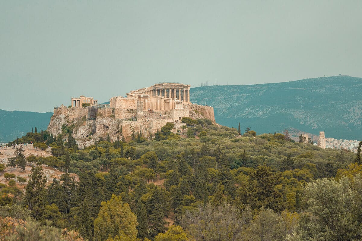 acropolis views backpacking athens on a budget