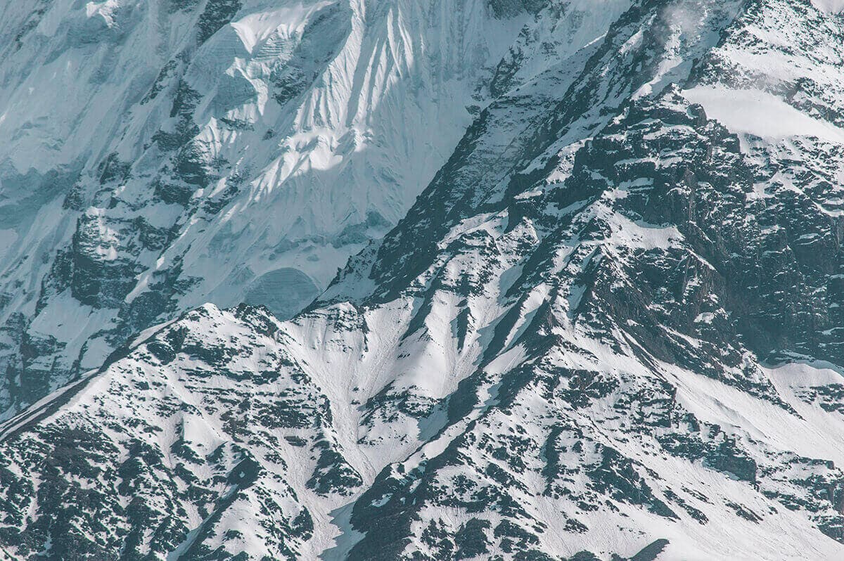 mountain crevasse manang rest day on the annapurna circuit in nepal