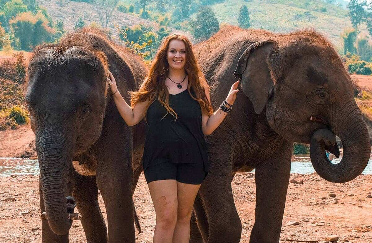 tasha amy and elephants at elephant freedom project elephant nature park