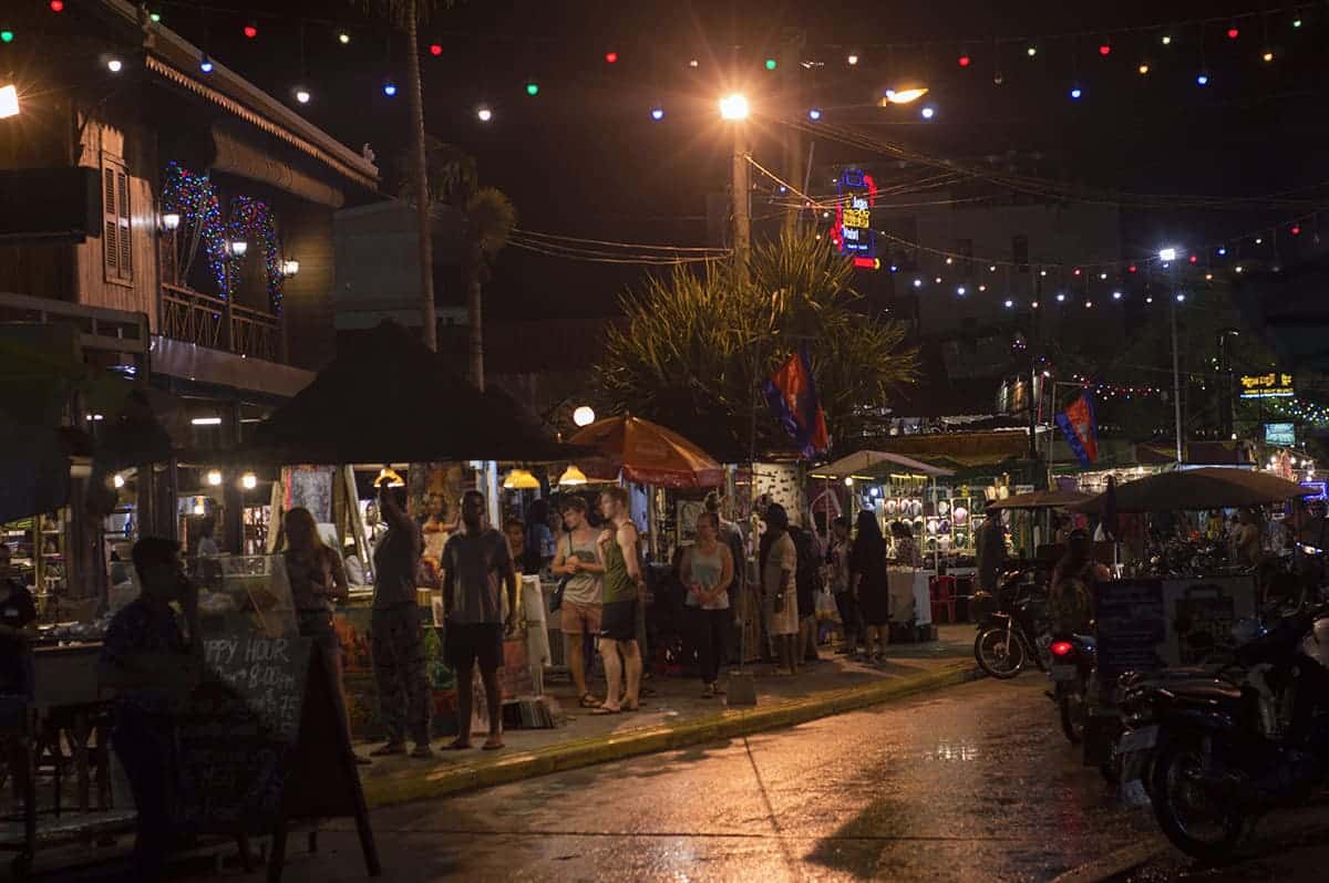 one of the night markets in siem reap