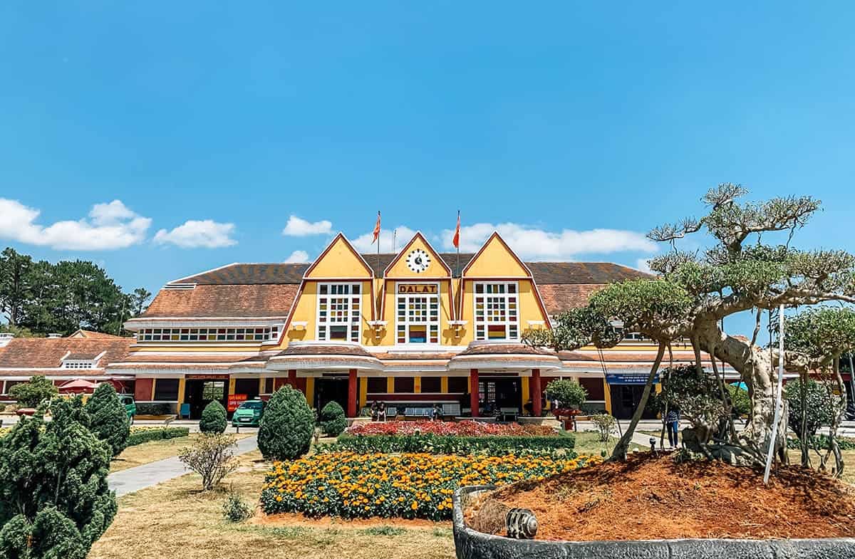 the colonial da lat railway station building