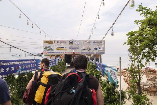 departing from the port in sihanoukville to koh rong