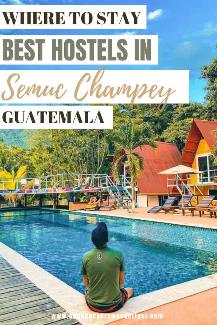 Best Hostels In Semuc Champey: For Solo Travelers, Females, Couples & More 27 Find out the absolute best hostels in Semuc Champey for the ultimate stay. No doubt this is backpackers' paradise, but you have a crazy amount of hostels to choose from. Though how do you know which one is going to be best for you? Well no worries, I have compared the price, facilities, amenities, and location- so come find out the best hostels in Semuc Champey!