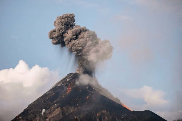 watching fuego volcano erupt, a must on the 3 weeks in guatemala itinerary