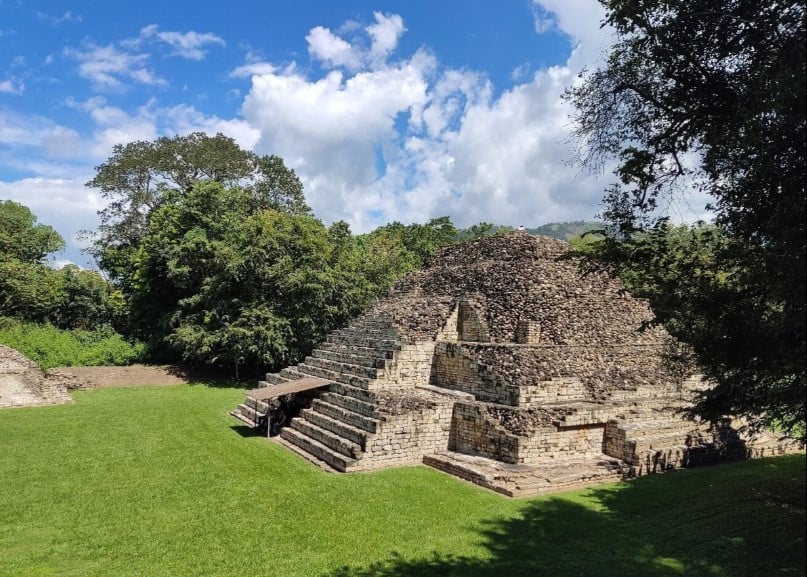one of the temples at el puente ruins, a short drive from copan ruinas