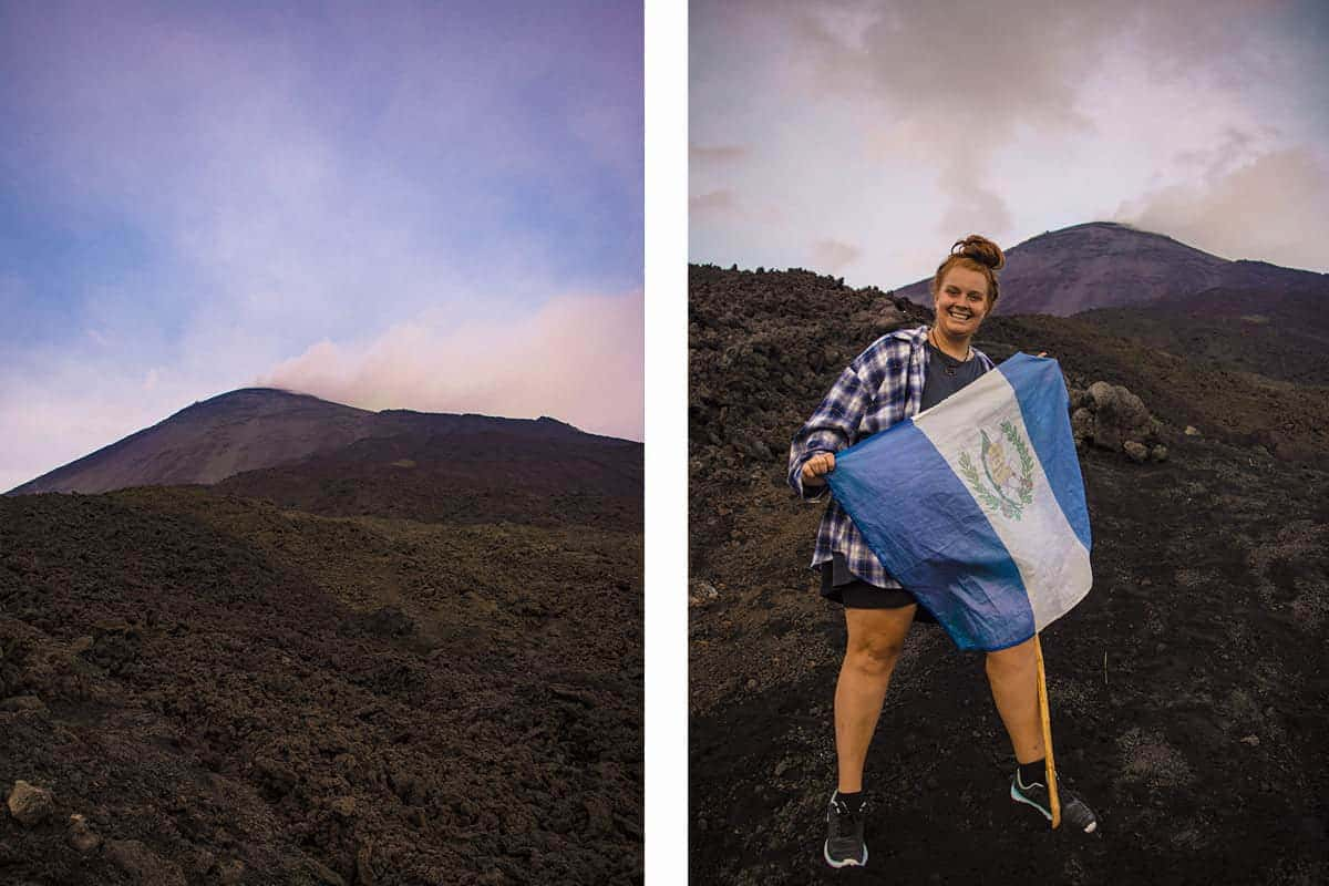 reaching the highest viewpoint to check out the impressive pacaya volcano