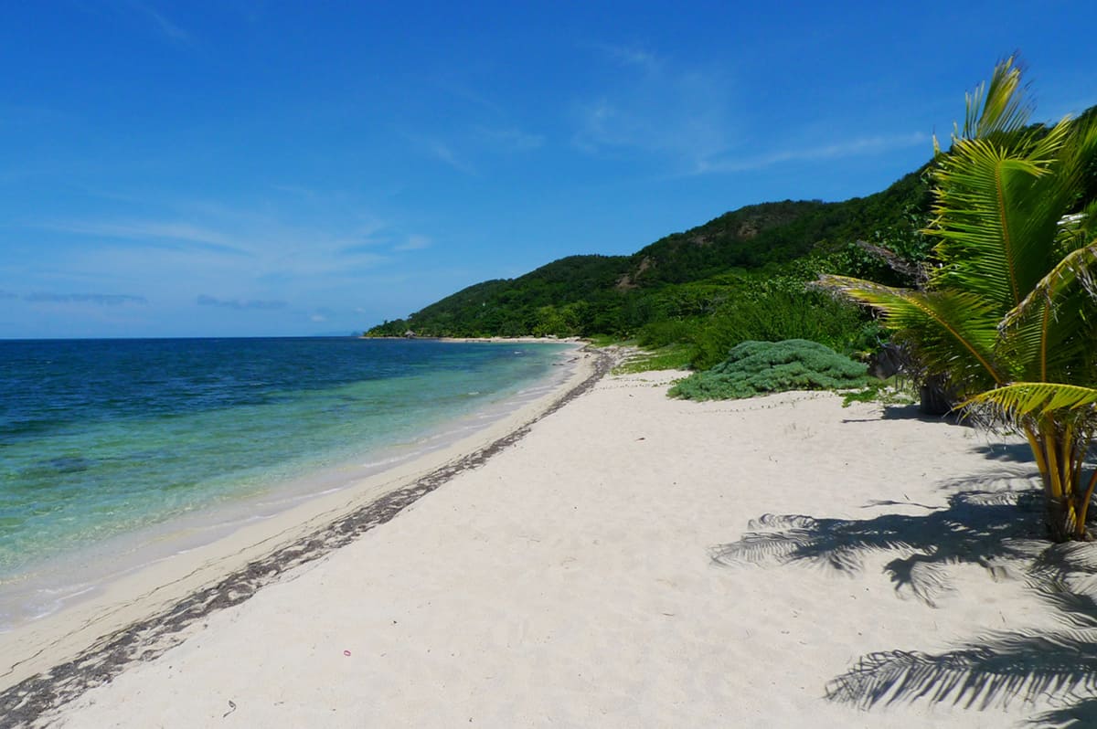 the beautiful and isolated shores of camp bay, one of the best beaches in roatan