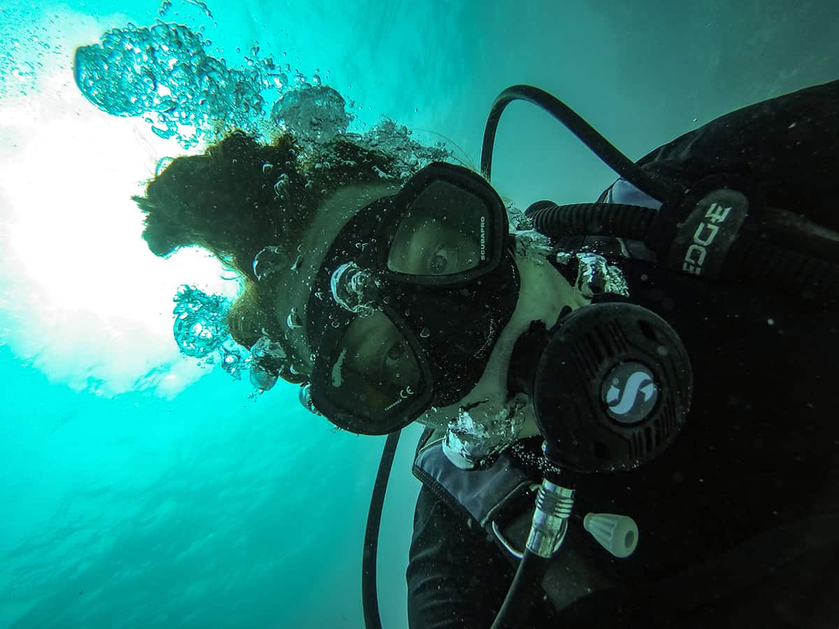 Snorkeling VS Diving Hol Chan Marine Reserve: Is It Worth It? 18 an accidental selfie while trying to fix my go pro at hol chan