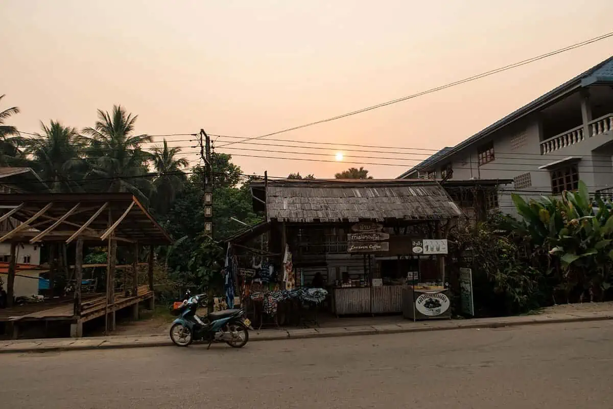 Chiang Khong To Huay Xai: Border Crossing Tips (2026) 38 huay xai by sunset in laos after crossing the border from thailand to laos
