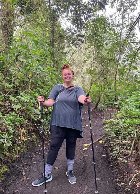 Acatenango Volcano Hike Difficulty: My Honest Experience 32 still smiling on the steep early part of the acatenango hike