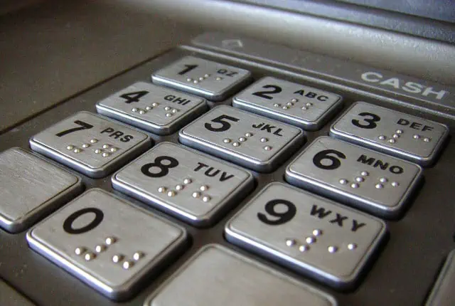 ATMs In Caye Caulker: Locations, Accepted Cards & All Money Matters 54 keypad on an atm in caye caulker