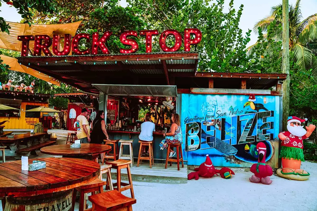 Backpacking Belize: The BEST Guide For Travelers 2026 80 enjoying a meal from the truck stop in san pedro is a must when backpacking belize on a budget