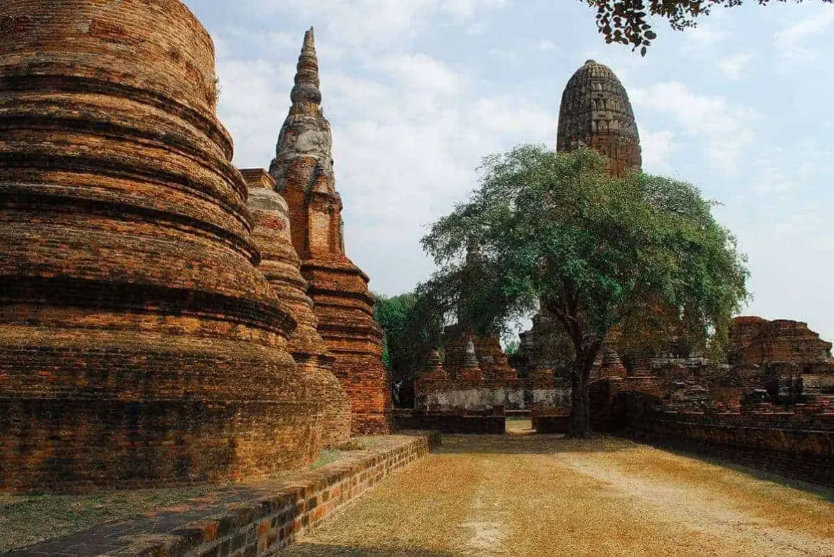Ayutthaya Day Trip From Bangkok: BEST Guide (2026) 58 Wat Phra Ram orange temples surrounded by trees