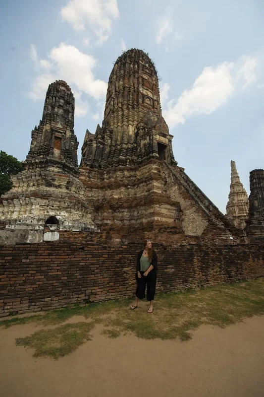 Ayutthaya Day Trip From Bangkok: BEST Guide (2026) 52 tasha amy in front of wat chai watthanaram