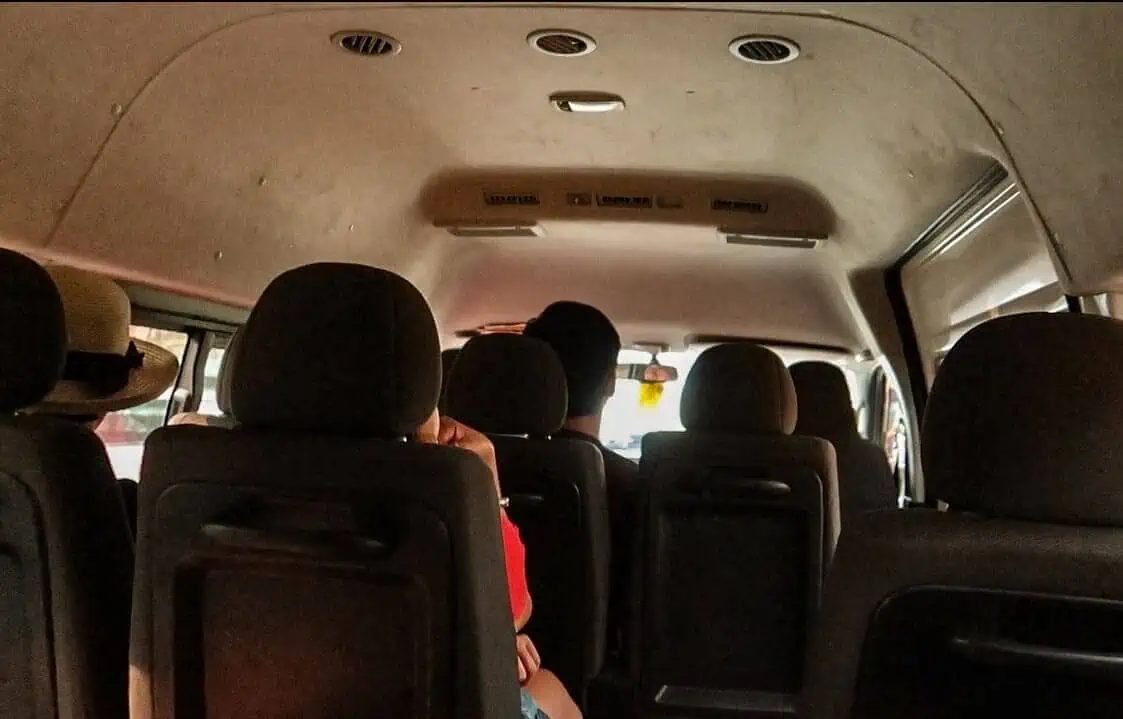 Luang Prabang To Vang Vieng: Train, Bus Or Shuttle? 35 inside a shared shuttle from luang prabang to vang vieng laos