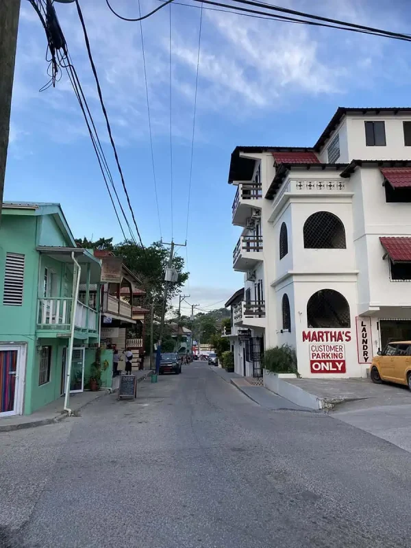 San Ignacio To Tikal & BEST Tikal Tours From San Ignacio 57 The quaint streets of San Ignacio town with pastel-colored buildings, setting off for an early morning journey to Tikal.