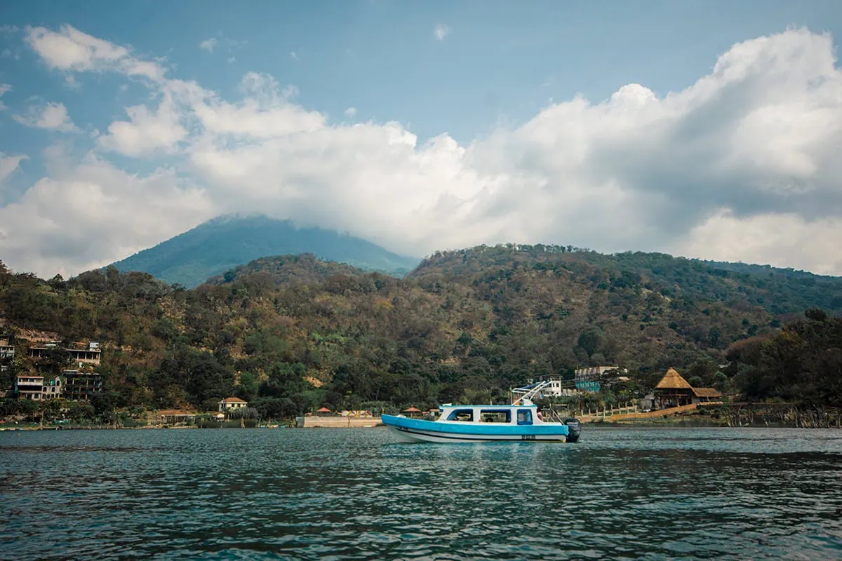 Panajachel to San Pedro by Boat: What to Expect & Cost 13 a water taxi heading the opposite way to us while traveling around Lake Atitlan