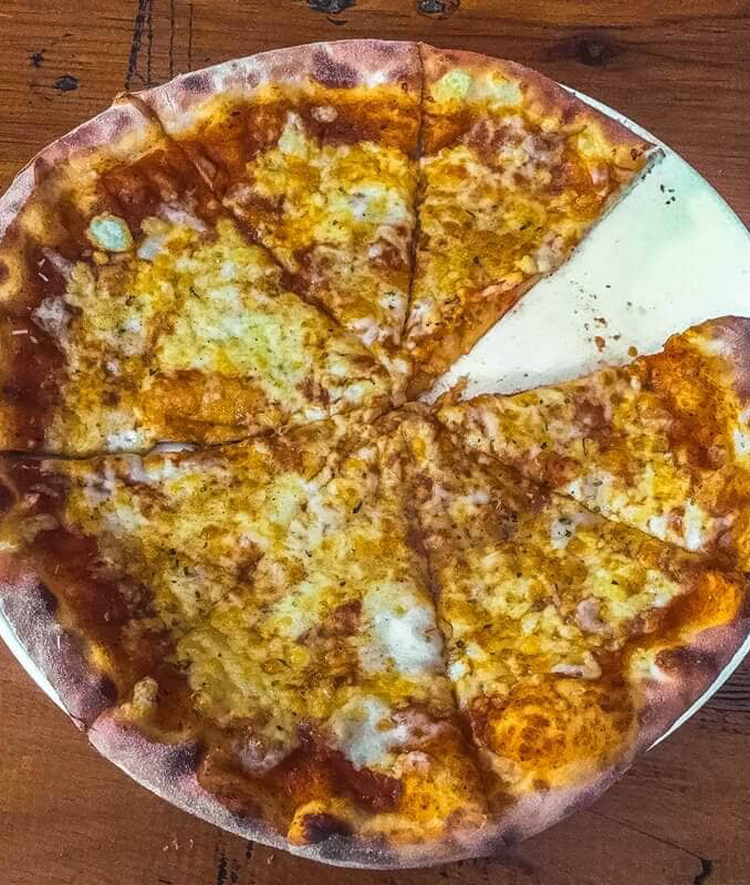 Best Restaurants In Pokhara: Cafes, Cheap Eats & Local Food 31 a margarita pizza from Godfathers Pizzeria in Pokhara