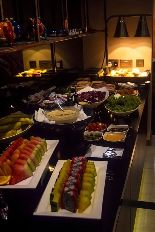 Furama RiverFront Review: What It’s Really Like To Stay Here 16 Fresh fruit, salads and hot dishes at the Furama RiverFront breakfast buffet