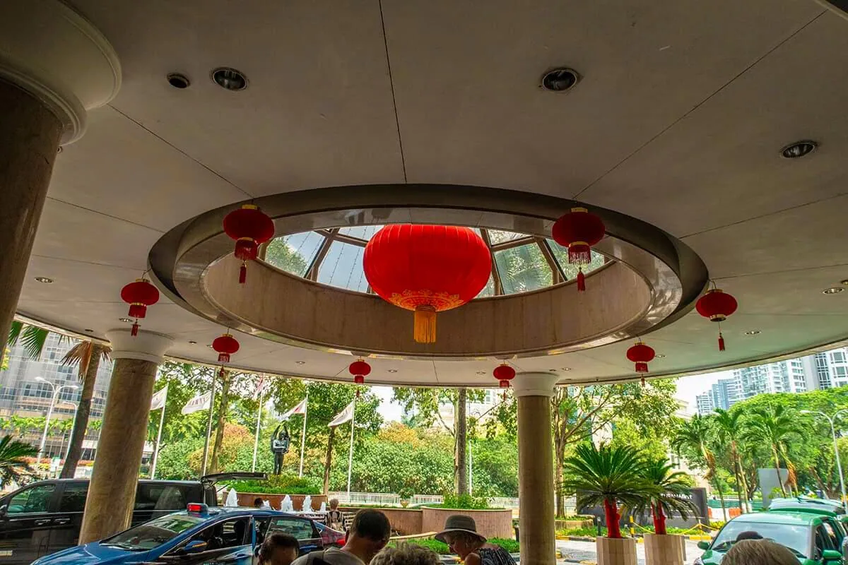Furama RiverFront Review: What It’s Really Like To Stay Here 4 Furama RiverFront hotel entrance decorated with hanging red lanterns