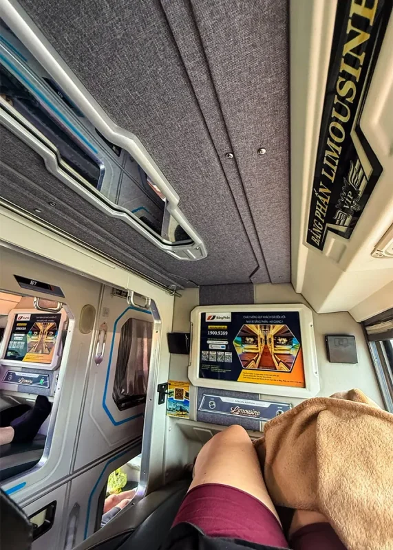 Hanoi Airport To Ha Giang: How To Get There 58 Relaxing inside my Single Cabin on the Bang Phan sleeper bus