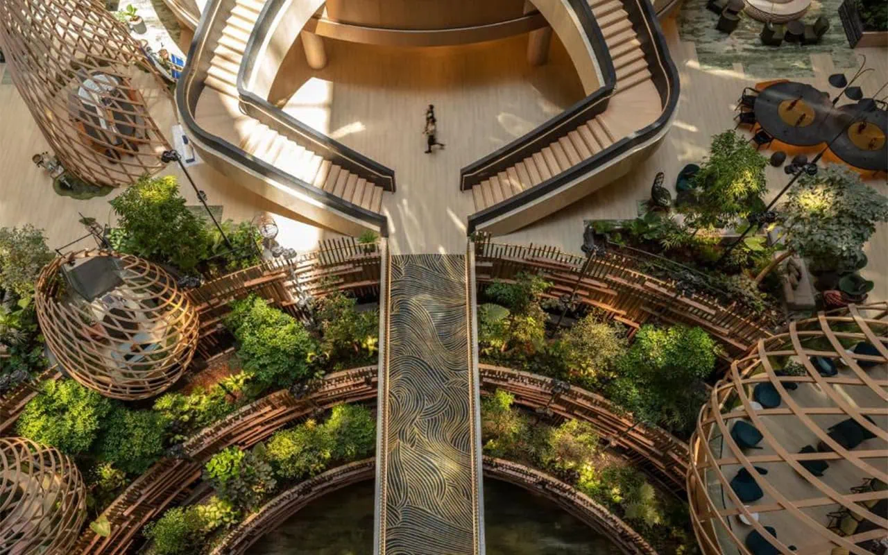 Where To Stay In Singapore: The 6 Best Areas & Hotels 39 Indoor garden and sweeping staircases inside PARKROYAL COLLECTION Marina Bay in Singapore