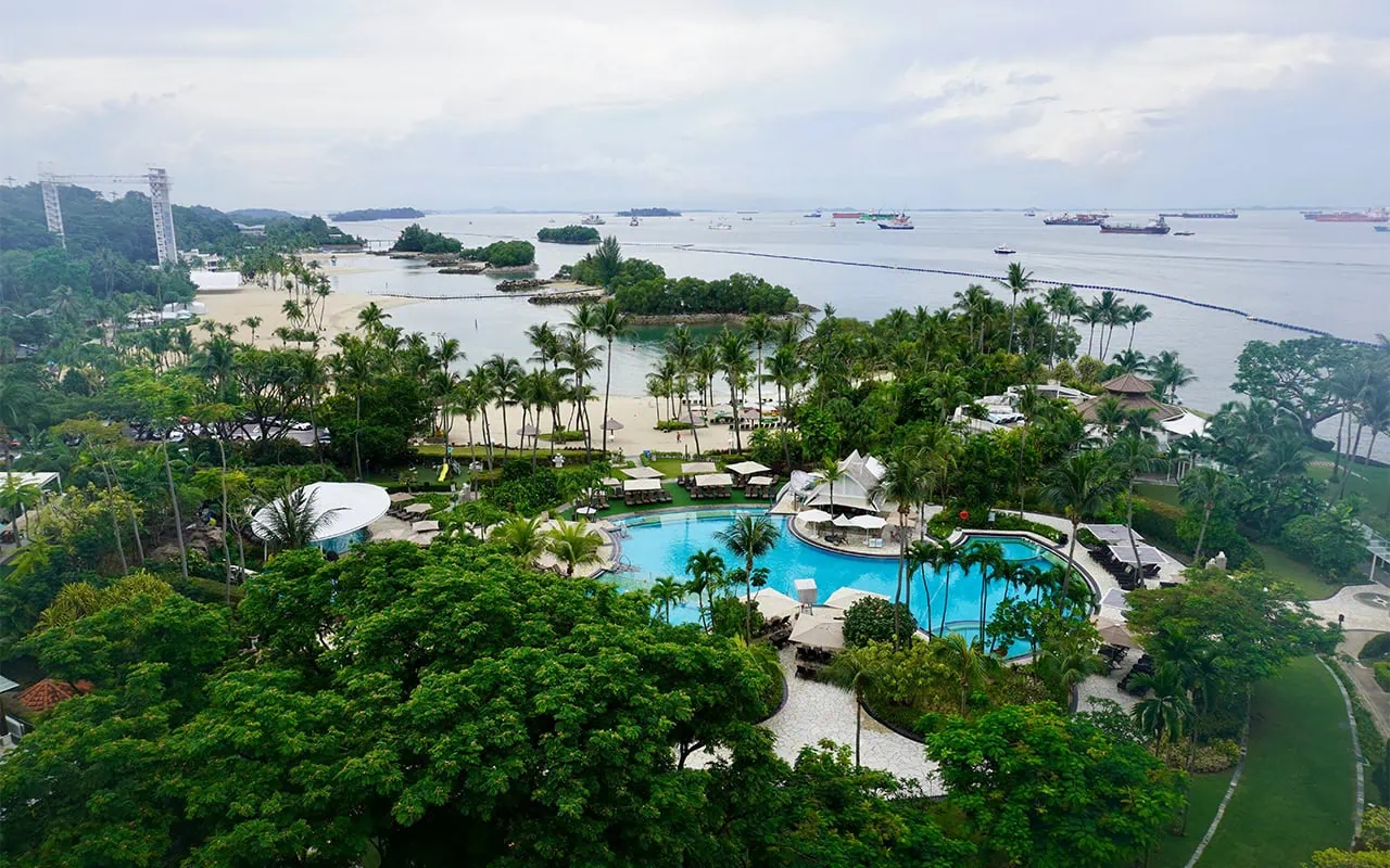 Where To Stay In Singapore: The 6 Best Areas & Hotels 48 Looking over one of the resorts at Sentosa Island in Singapore