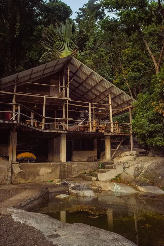 White Water Rafting In La Ceiba: My Experience On The Cangrejal River 38 Rustic Jungle River Lodge building surrounded by rainforest at Pico Bonito National Park
