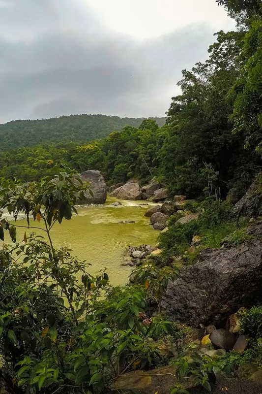 White Water Rafting In La Ceiba: My Experience On The Cangrejal River 23 Cangrejal River flowing between huge boulders and the rainforest